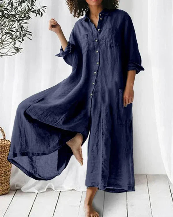 Jana™ Mono camisero ancho de estilo relajado