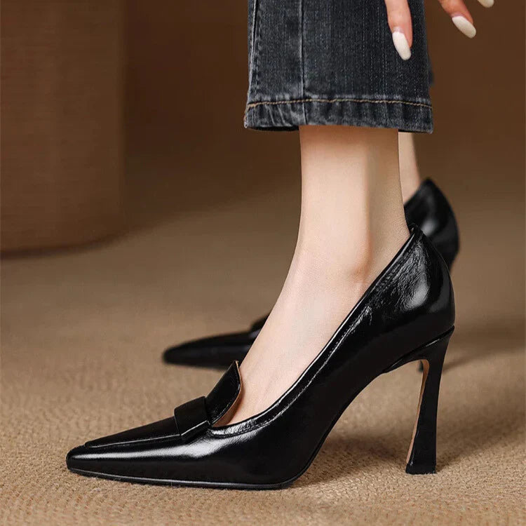 Selene - Tacones de aguja con acabado brillante