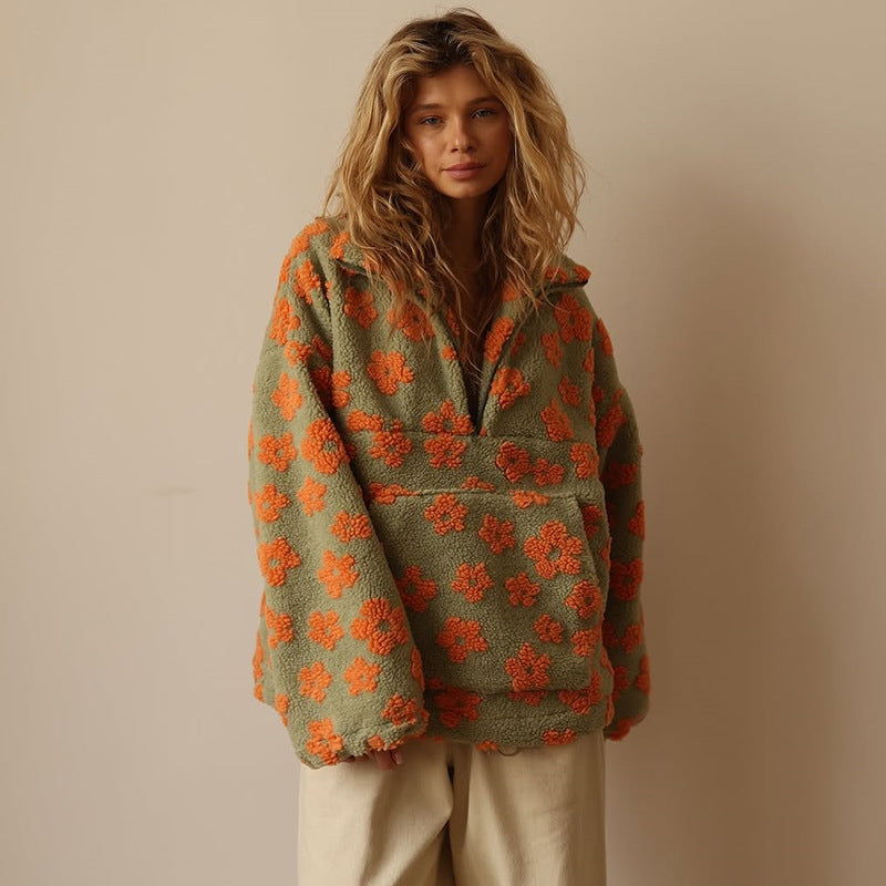 Daisy - Jersey oversize con estampado floral