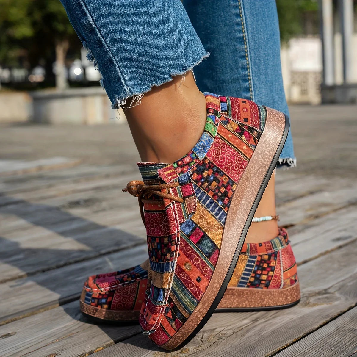 Maia – Zapatos con estampado étnico