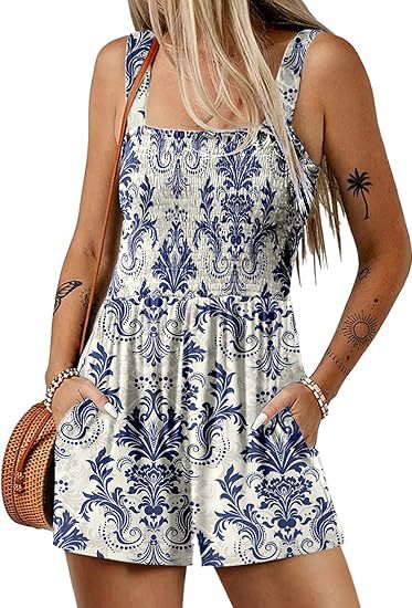 Berta™ Mono corto informal sin mangas de verano con bolsillos