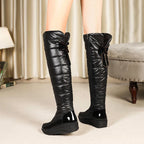 Silvia - Botas altas impermeables y cálidas con detalle de lazo